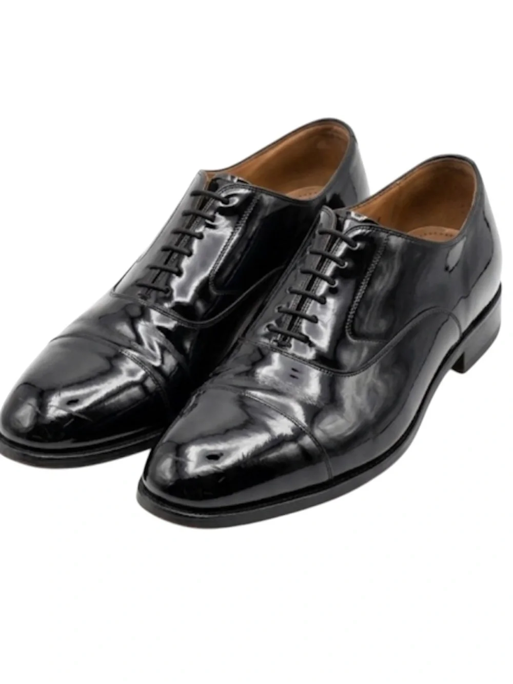 Johnston & Murphy Men’s 11D Black Leather‎ Cap Toe Oxford Dress Shoes Italy